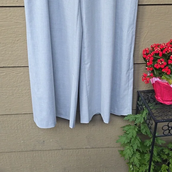 BCBGMaxAzria Gray Wide Leg pants New L large - Picture 7 of 13